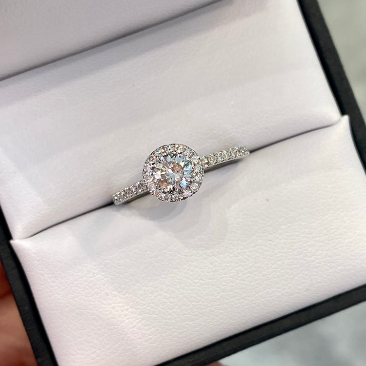 Blossom Cut Diamond Halo Ring